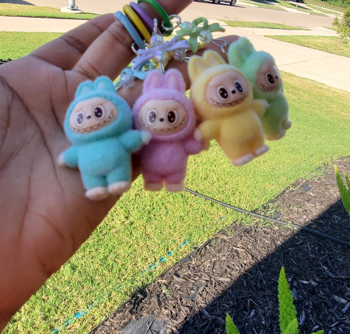 Keychain with Labubu inspiration for Bags, Keyrings Or Accessories Gifts