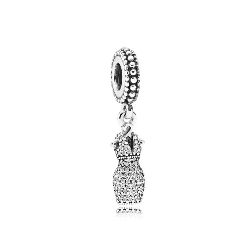 NEW 925 Sterling Silver Charm Fit Original Bracelet Accessories Women Jewelry White Series Football Snake Dreamcatcher Cross