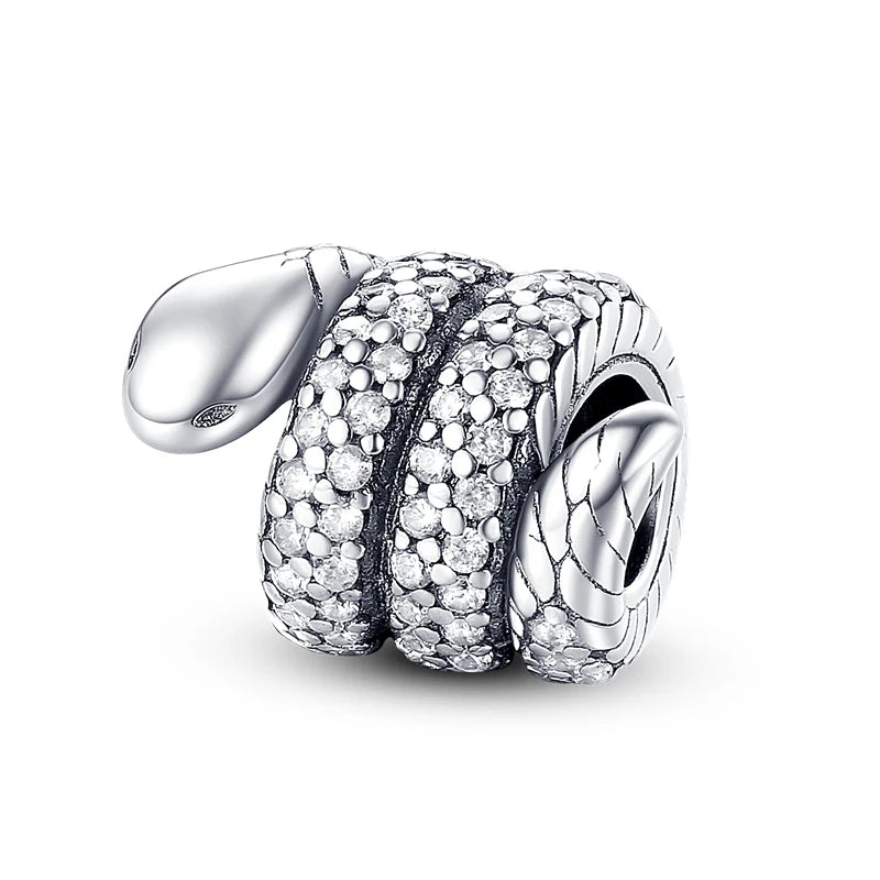 925 Sterling Silver Cute Bear Rabbit Beads Bracelet Charms Fit BangleJewelry