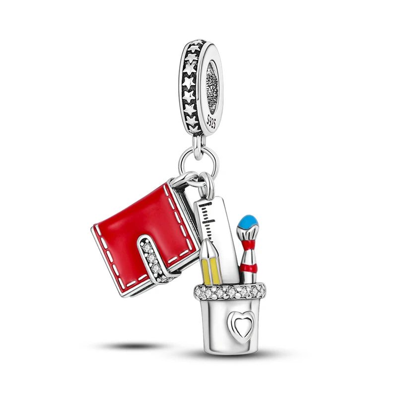 925 Sterling Silver 33 Styles Of Daily Necessities Pendants Bracelet Charms Fit Bangle Women Jewelry Beads Gifts Accessory