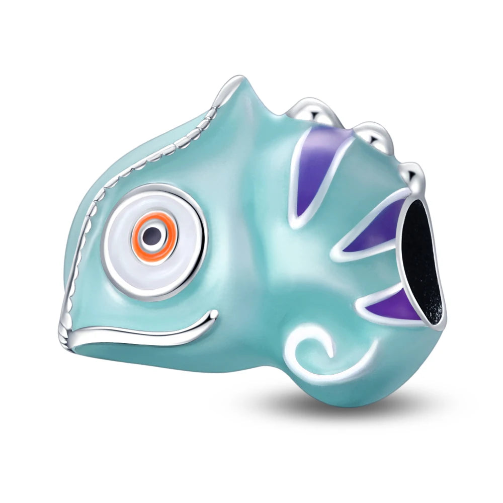 925 Sterling Silver Cute Bear Rabbit Beads Bracelet Charms Fit BangleJewelry