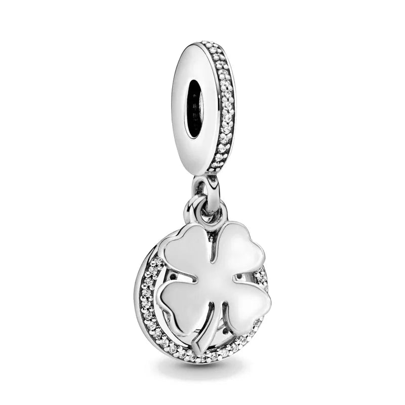 NEW 925 Sterling Silver Charm Fit Original Bracelet Accessories Women Jewelry White Series Football Snake Dreamcatcher Cross