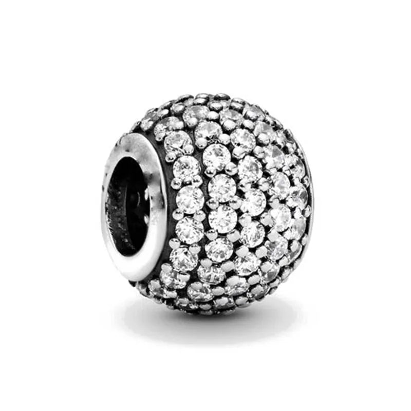 NEW 925 Sterling Silver Charm Fit Original Bracelet Accessories Women Jewelry White Series Football Snake Dreamcatcher Cross