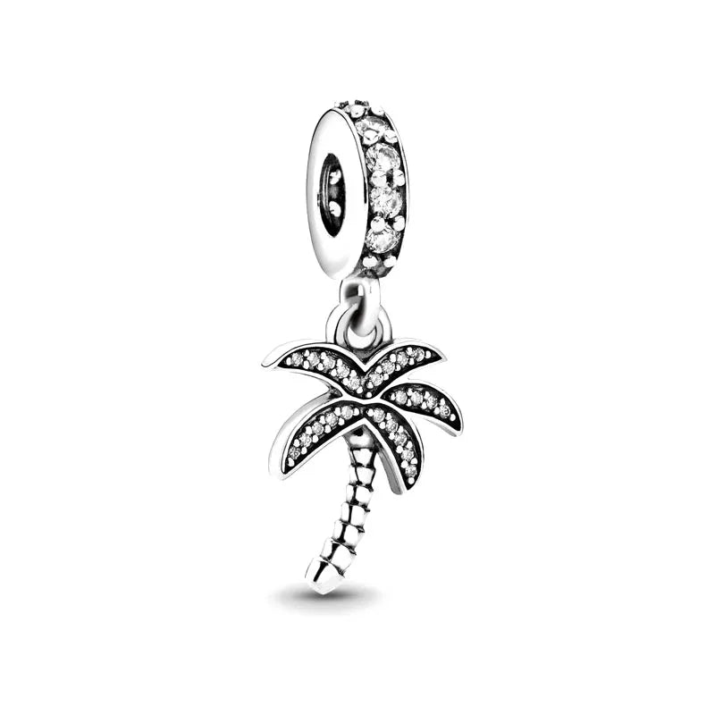 NEW 925 Sterling Silver Charm Fit Original Bracelet Accessories Women Jewelry White Series Football Snake Dreamcatcher Cross