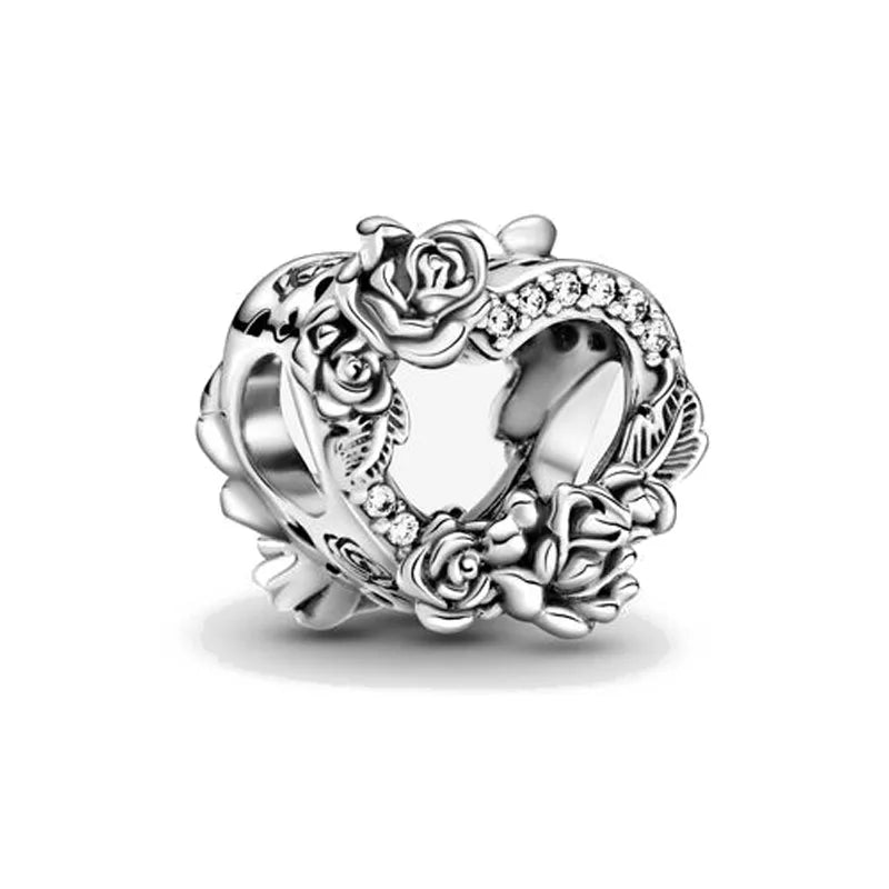 NEW 925 Sterling Silver Charm Fit Original Bracelet Accessories Women Jewelry White Series Football Snake Dreamcatcher Cross