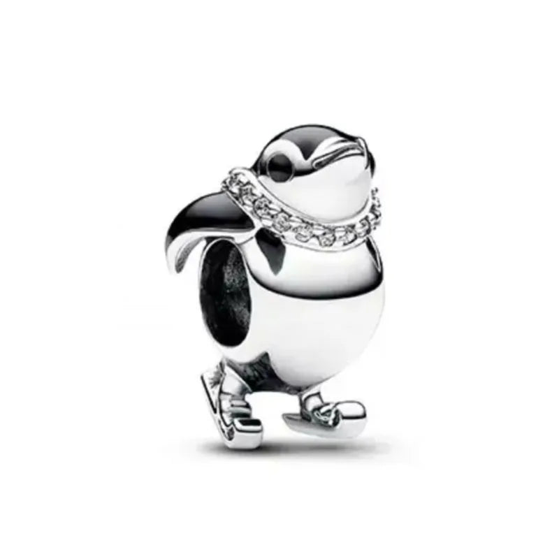 NEW 925 Sterling Silver Charm Fit Original Bracelet Accessories Women Jewelry White Series Football Snake Dreamcatcher Cross