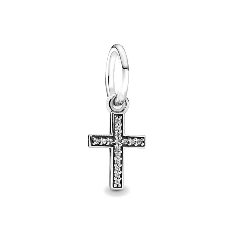NEW 925 Sterling Silver Charm Fit Original Bracelet Accessories Women Jewelry White Series Football Snake Dreamcatcher Cross